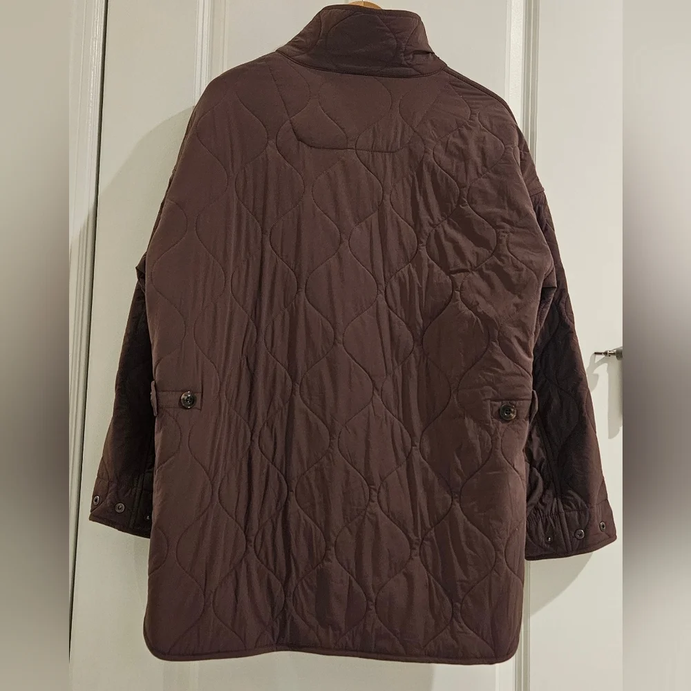 Faherty Horizon series Brown Quilted oversize Jacket size XS/ S - Picture 7 of 16